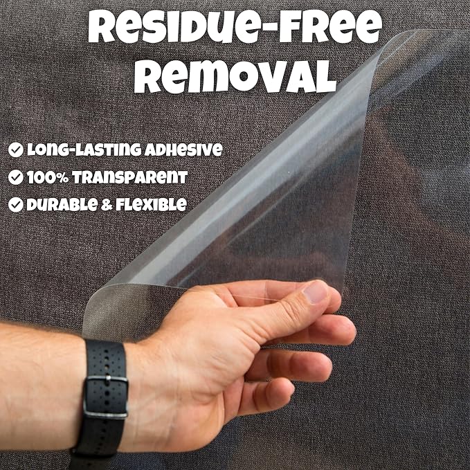 Anti Cat Scratch Furniture Protector, 10-Pack Couch Protector from Cat Claws - Heavy-Duty, Easy-to-Apply Scratching Deterrent and Shield for Sofa Corners, Walls, Doors- with 50 Twist Pins