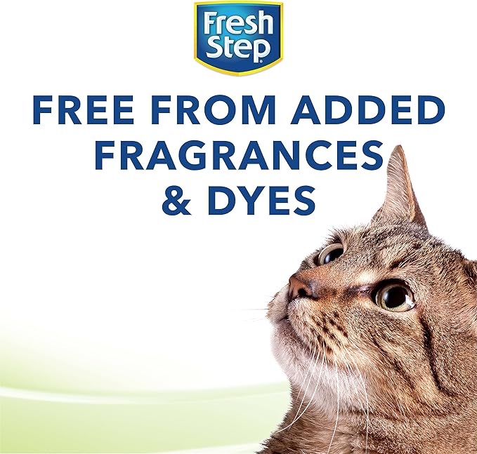 Fresh Step Cat Litter, Unscented, Odor Control | Clumping Formula | Activated Charcoal | 14 lb | Pack of 2
