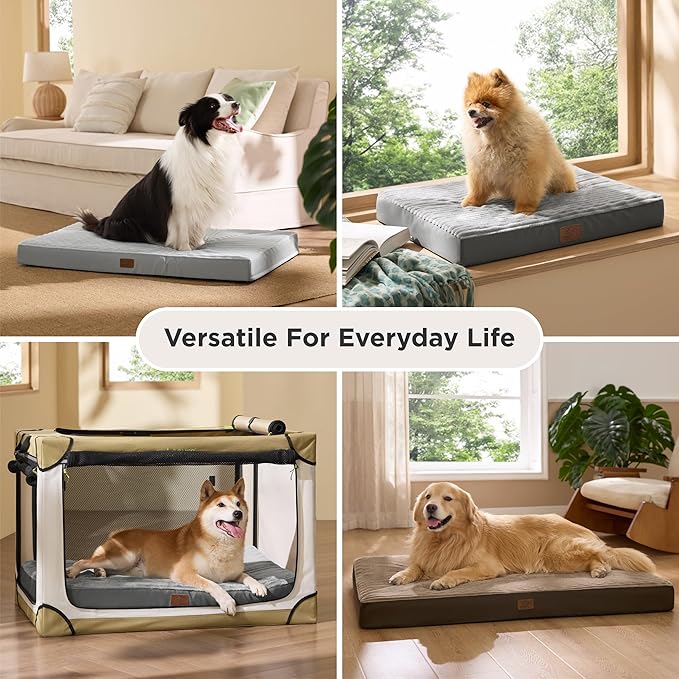 Bedsure Dog Bed Medium Size Dog - Orthopedic Pet Beds with Removable Machine Washable Cover, NOT Waterproof Egg Crate Foam Puppy Pad, Suitable for Pet Up to 35 lbs, 29"x18"