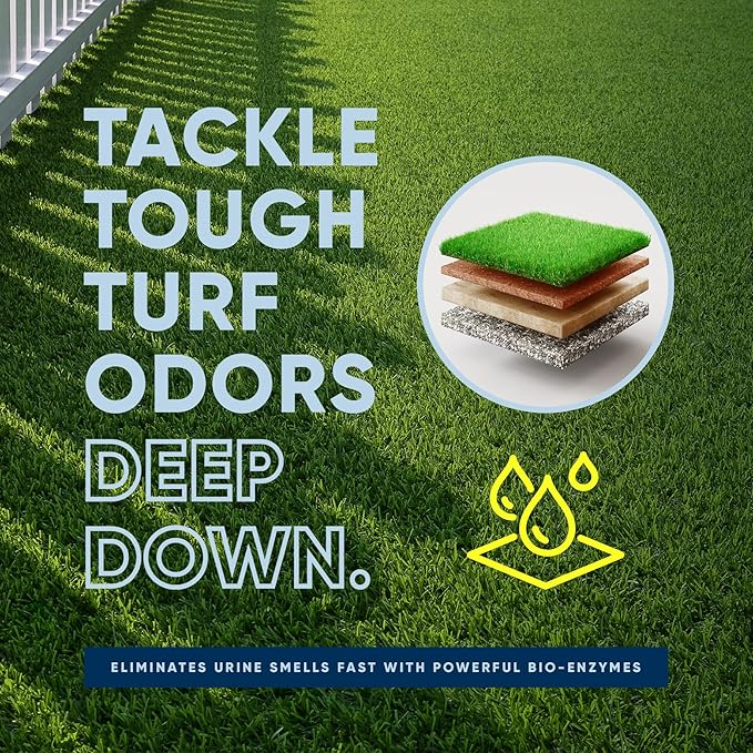Outdoor Odor Eliminator | Outside Dog Urine Enzyme Cleaner – Powerful Pet, Cat, Animal Scent Deodorizer | Professional Strength for Yard, Turf, Kennels, Patios, Decks (32oz)